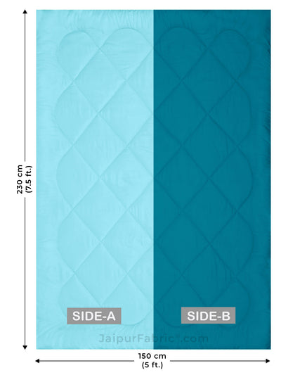 Teal Blue Ocean Blue Single Bed Comforter