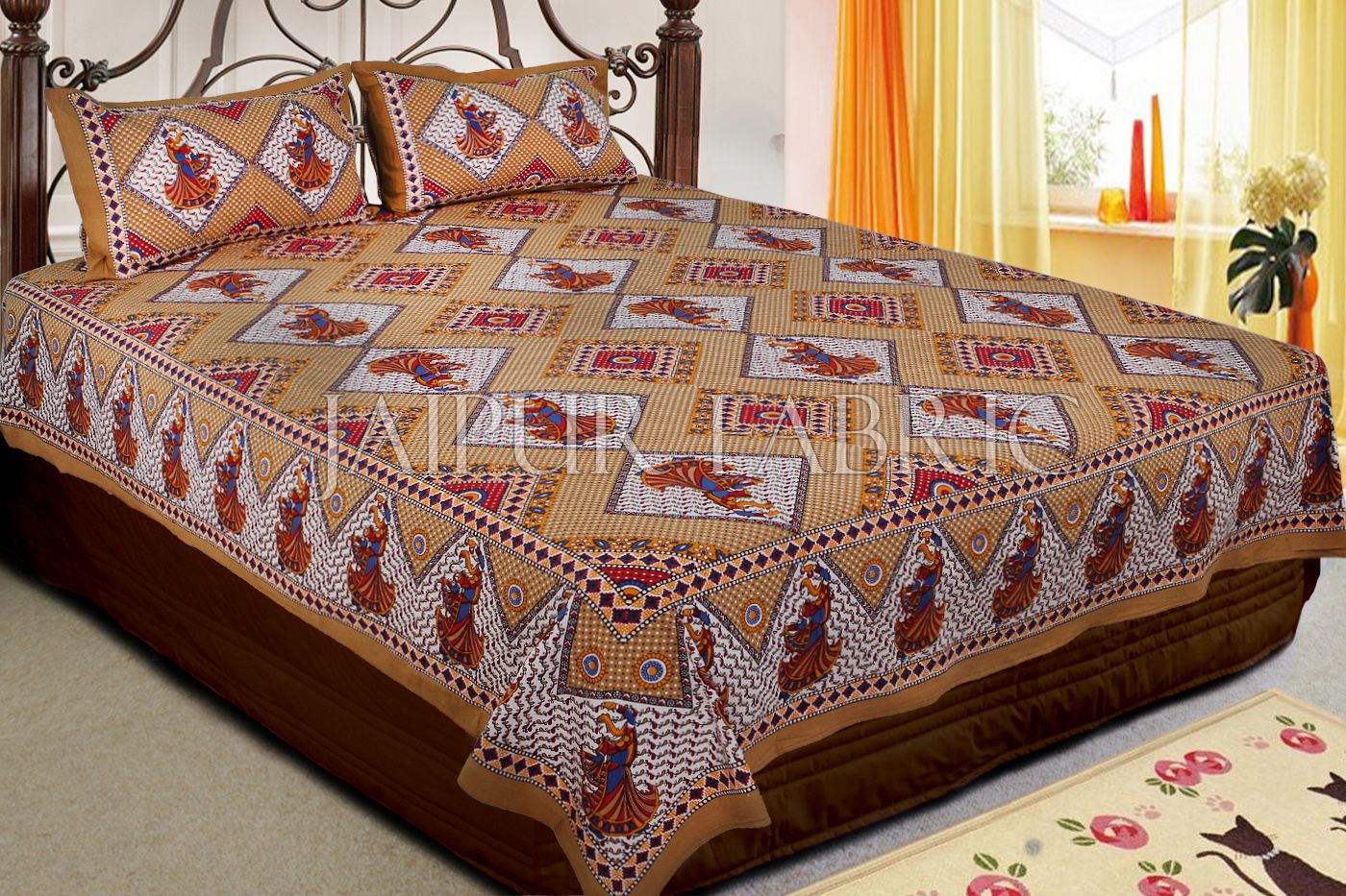 COMBO34 - Set of 3 Double Bedsheets with 6 Pillow Covers