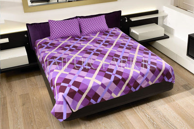 COMBO19 - Set Of Double Bed Sheet and 3 Cushion Covers