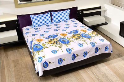 COMBO21 - Set Of Double Bed Sheet and 3 Cushion Covers