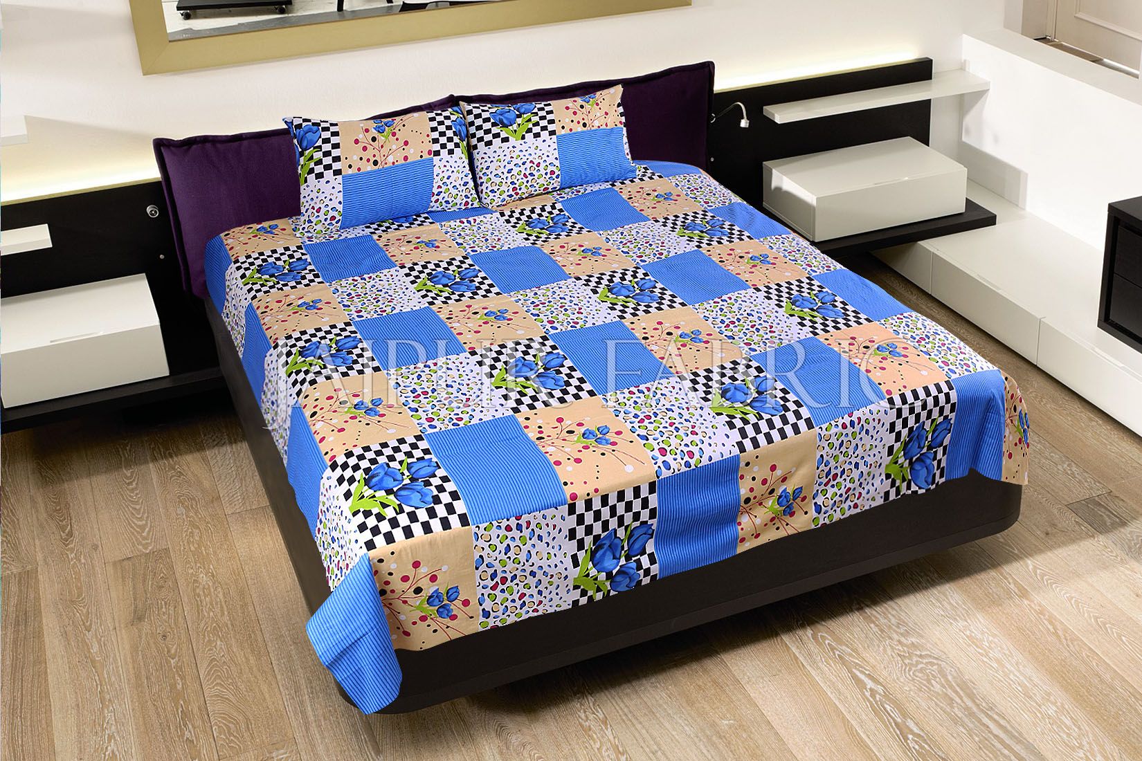 COMBO36 - Set of 3 Double Bedsheets with 6 Pillow Covers