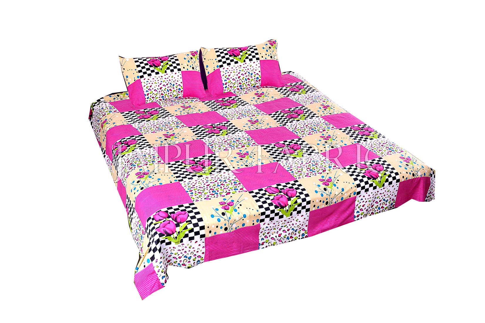 COMBO26 - Set of 3 Double Bedsheets with 6 Pillow Covers