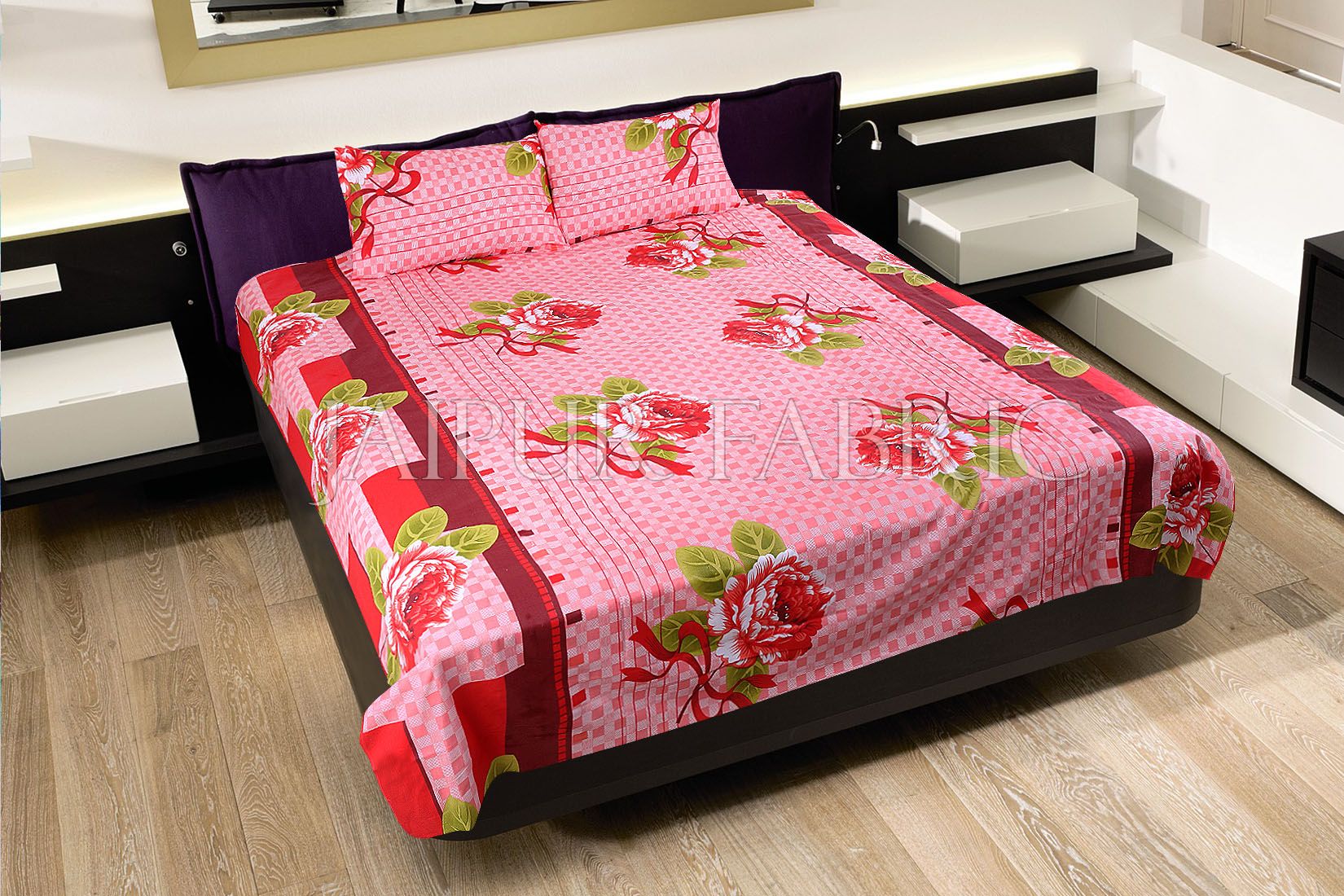 COMBO34 - Set of 3 Double Bedsheets with 6 Pillow Covers