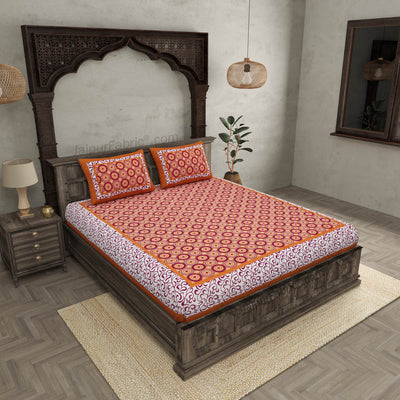 Pure Cotton Serenity Double Bed Set (4 Bedsheets + 8 Covers)