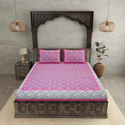 Cozy Comfort Cotton 4 Bedsheets + Pillow Covers for Double Beds