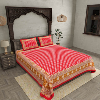 Screen Print Cotton Double Bedsheet – Choose Your Favorite Border & Design