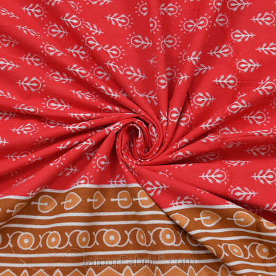 Screen Print Cotton Double Bedsheet – Choose Your Favorite Border & Design