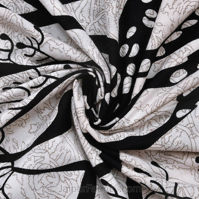 Big Tree Pattern Super Fine Cotton Double Bed Sheet – Choose Your Favorite Border Color