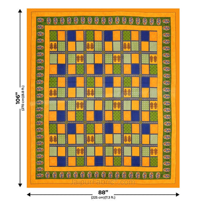 Multicolor Checkered Super Fine Cotton Double Bedsheet – Choose Your Favorite Border