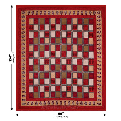 Multicolor Checkered Super Fine Cotton Double Bedsheet – Choose Your Favorite Border