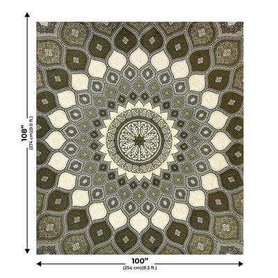 Sacred Shells Green Cotton Double Bedsheet