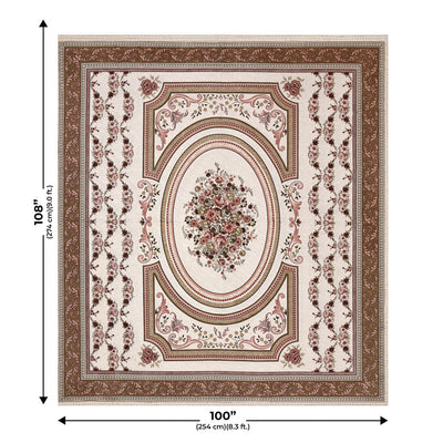 Welcome Ganpati Pink Cotton Double Bedsheet