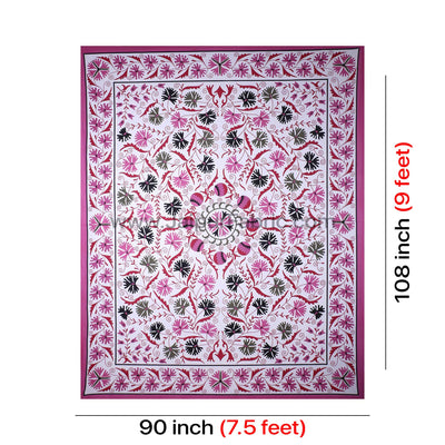 Pink Festive Vibes Double Bedsheet