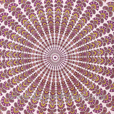 Pink Kalangi Printed Cotton Double Bed Sheet