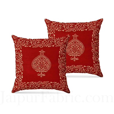 Maroon Base Khadi  Print Hand Block Work Silk Double  Bedsheet