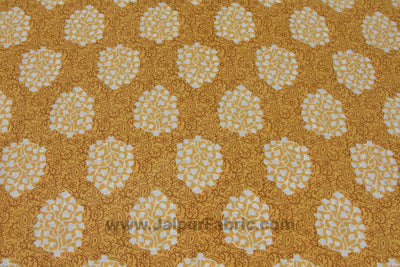 Mustard Traditional Badge Double Bedsheet