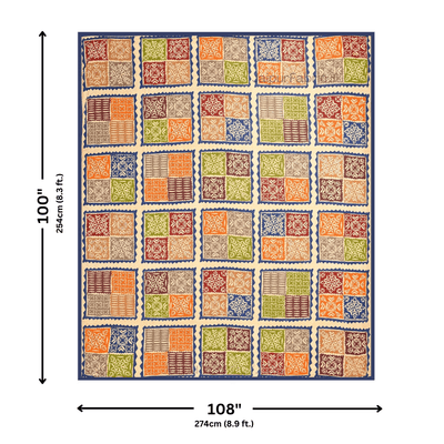 Katha Barmeri Print Double Bedsheet – Choose Your Style, Light or Dark