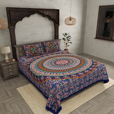 Mandala Harmony Pure Cotton Bedsheet – Pick Your Perfect Color
