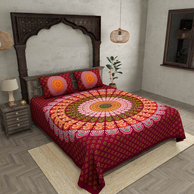Mandala Harmony Pure Cotton Bedsheet – Pick Your Perfect Color