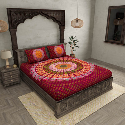 Mandala Harmony Pure Cotton Bedsheet – Pick Your Perfect Color