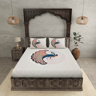 COMBO348 Twill Cotton 2 Double Bed Sheet + 4 Pillow Cover