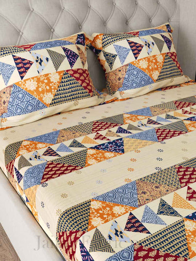 Barmeri Pastel Delight – Twill Cotton Single Bedsheet with Two Pillow Covers