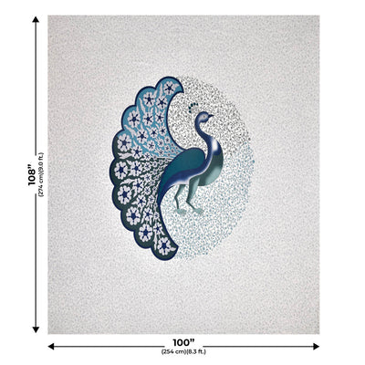 Peacock Harmony Cotton Double Bedsheet Combo
