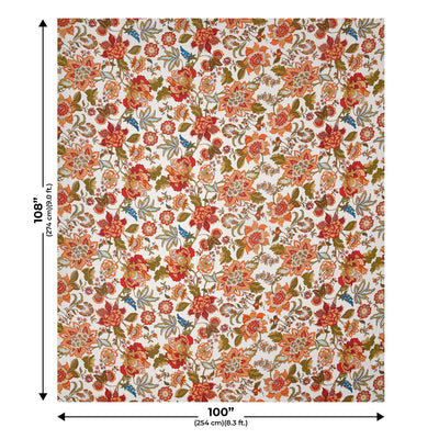 Pure Cotton 240 TC Double bedsheet spring jungle