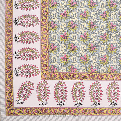 Lovely Lotus Colourful Double Bedsheet