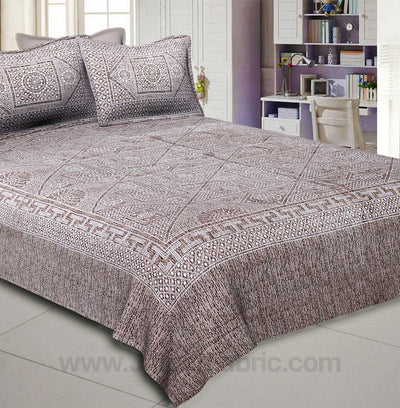 Majestic Multicolor Cotton 4 Bedsheets Set with Pillow Covers