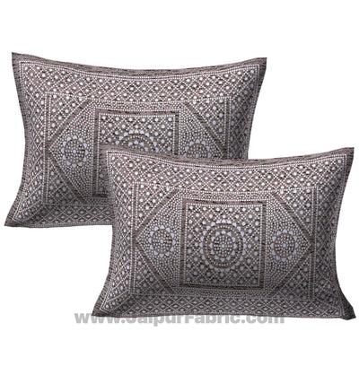 Majestic Multicolor Cotton 4 Bedsheets Set with Pillow Covers