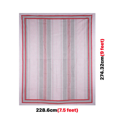 Longitudinal Composition Peach Double Bedsheet