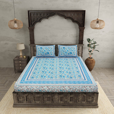 Awesome Leaves Pure Cotton Double Bedsheet – Choose Your Favorite Shade