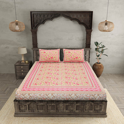 Awesome Leaves Pure Cotton Double Bedsheet – Choose Your Favorite Shade