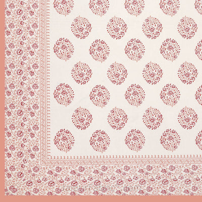 Floral Curl Peach Double Bedsheet
