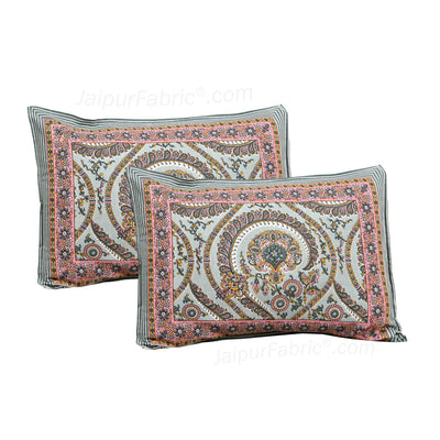 Grey Charm Jaipur Fabric Double Bed Sheet