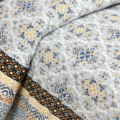 Modern Tradition Grey Jaipur Fabric Double Bed Sheet