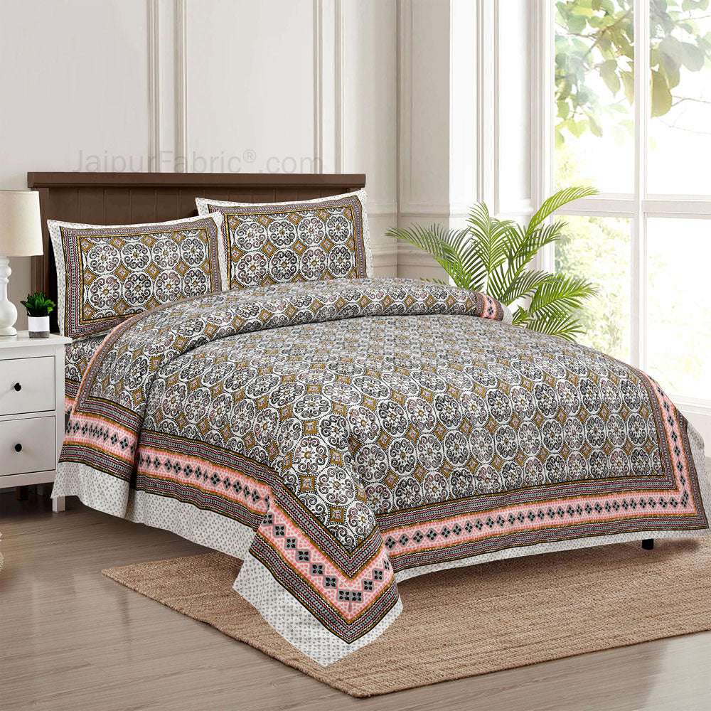 Gray Pattern Jaipur Fabric Double Bed Sheet – JaipurFabric®