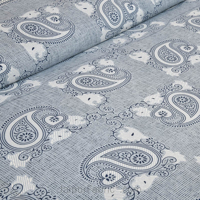 Paisley Art Sky Jaipur Fabric Double Bed Sheet