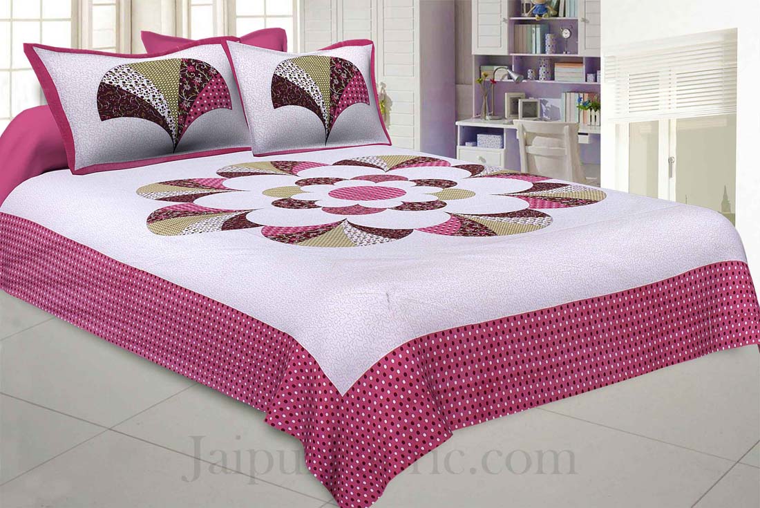 Garden By The Bay Pink Double Bedsheet