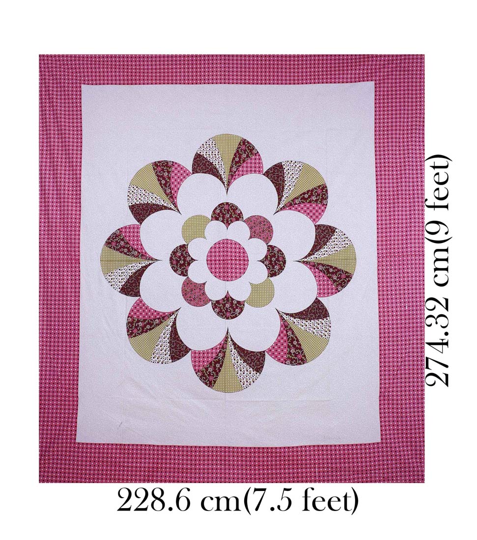 Garden By The Bay Pink Double Bedsheet