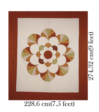 Garden By The Bay Brown Double Bedsheet