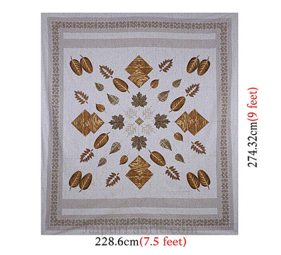 Playful Petals Brown Cotton Double Bedsheet