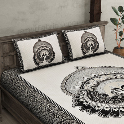 Royal JaipurFabric Dark Grey Pure Cotton Double BedSheet