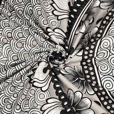 Royal JaipurFabric Dark Grey Pure Cotton Double BedSheet
