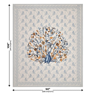 Dancing Peacock Pure Cotton Double Bedsheet – Choose Your Favorite Color