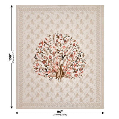 Dancing Peacock Pure Cotton Double Bedsheet – Choose Your Favorite Color