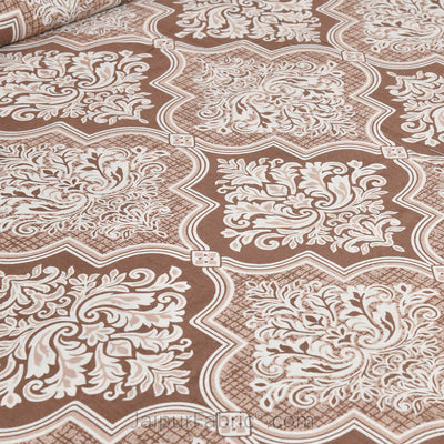Elegance in Taupe Jaipur Fabric Double Bed Sheet