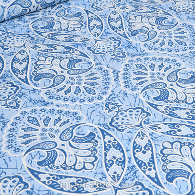 Petic Dream Blue Jaipur Fabric Double Bed Sheet