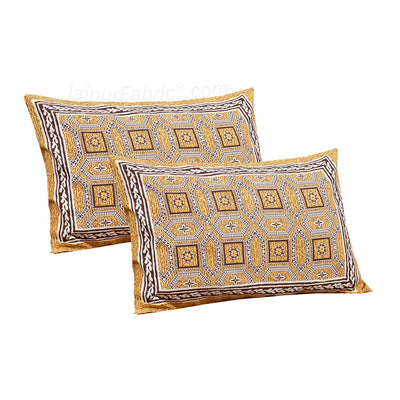 Flaxen Arcade Jaipur Fabric Double Bed Sheet